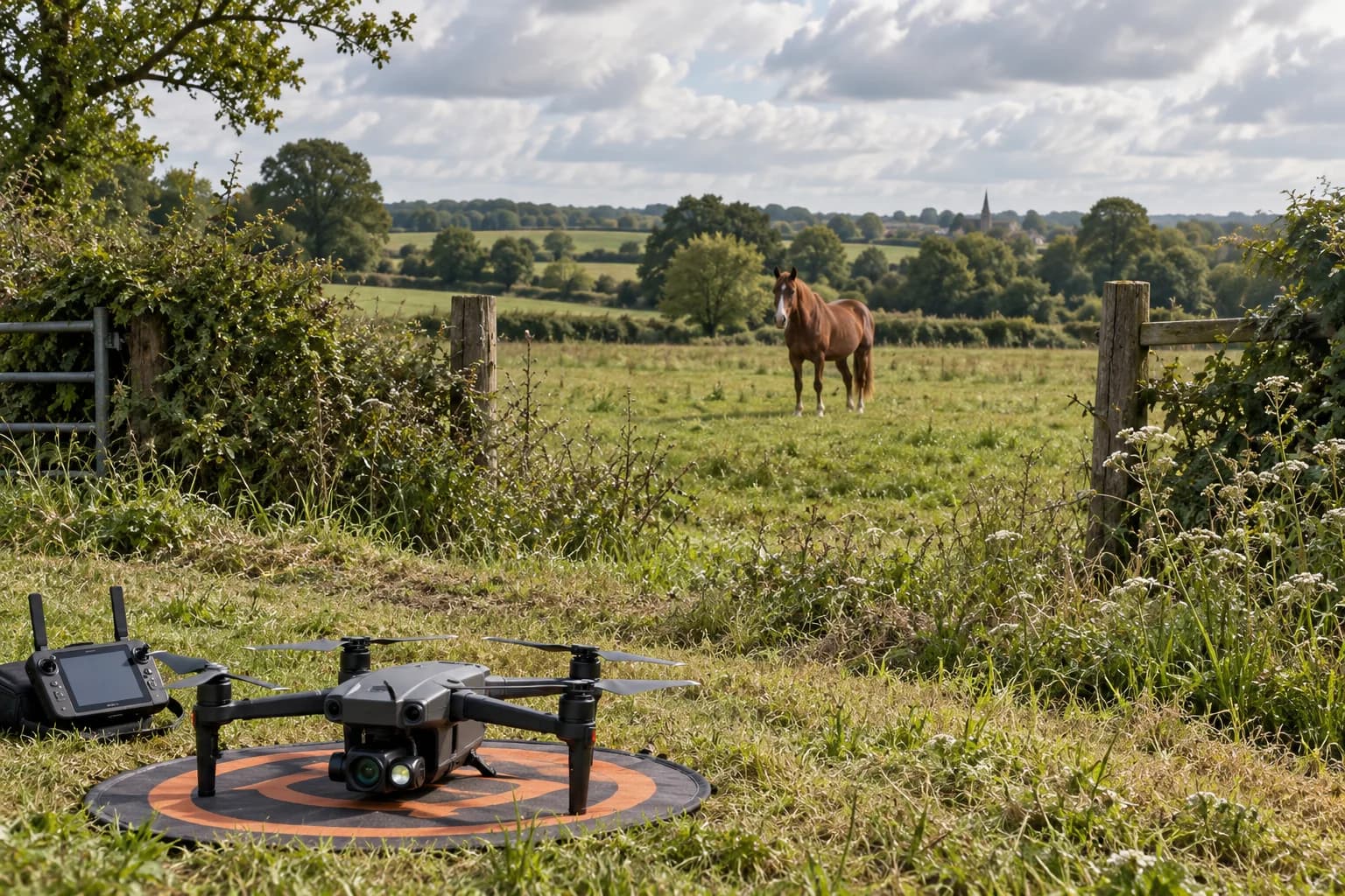 Exemple illustratif de recherche d’un cheval échappé dans une prairie du secteur d’Évreux