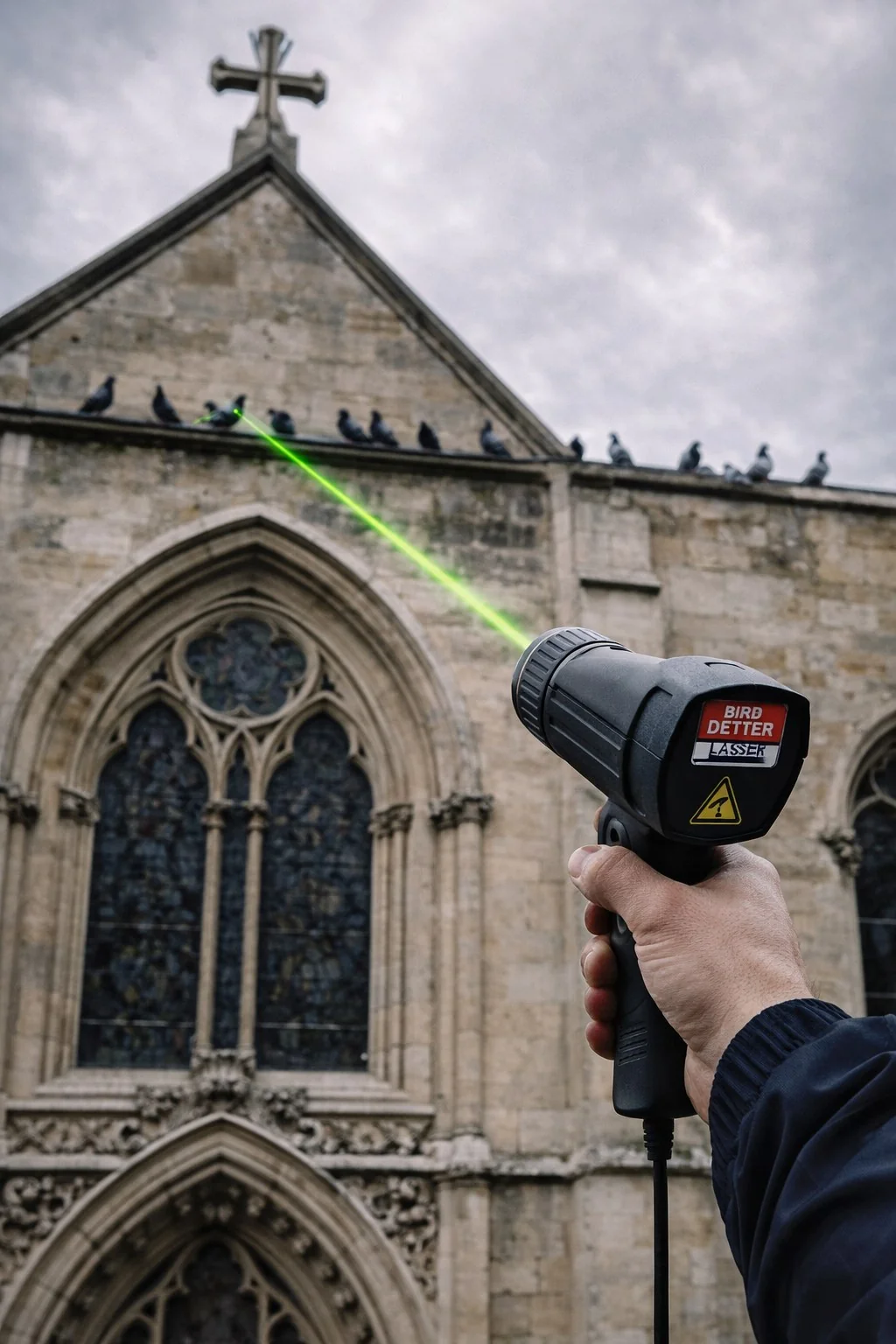 Effarouchement laser des oiseaux